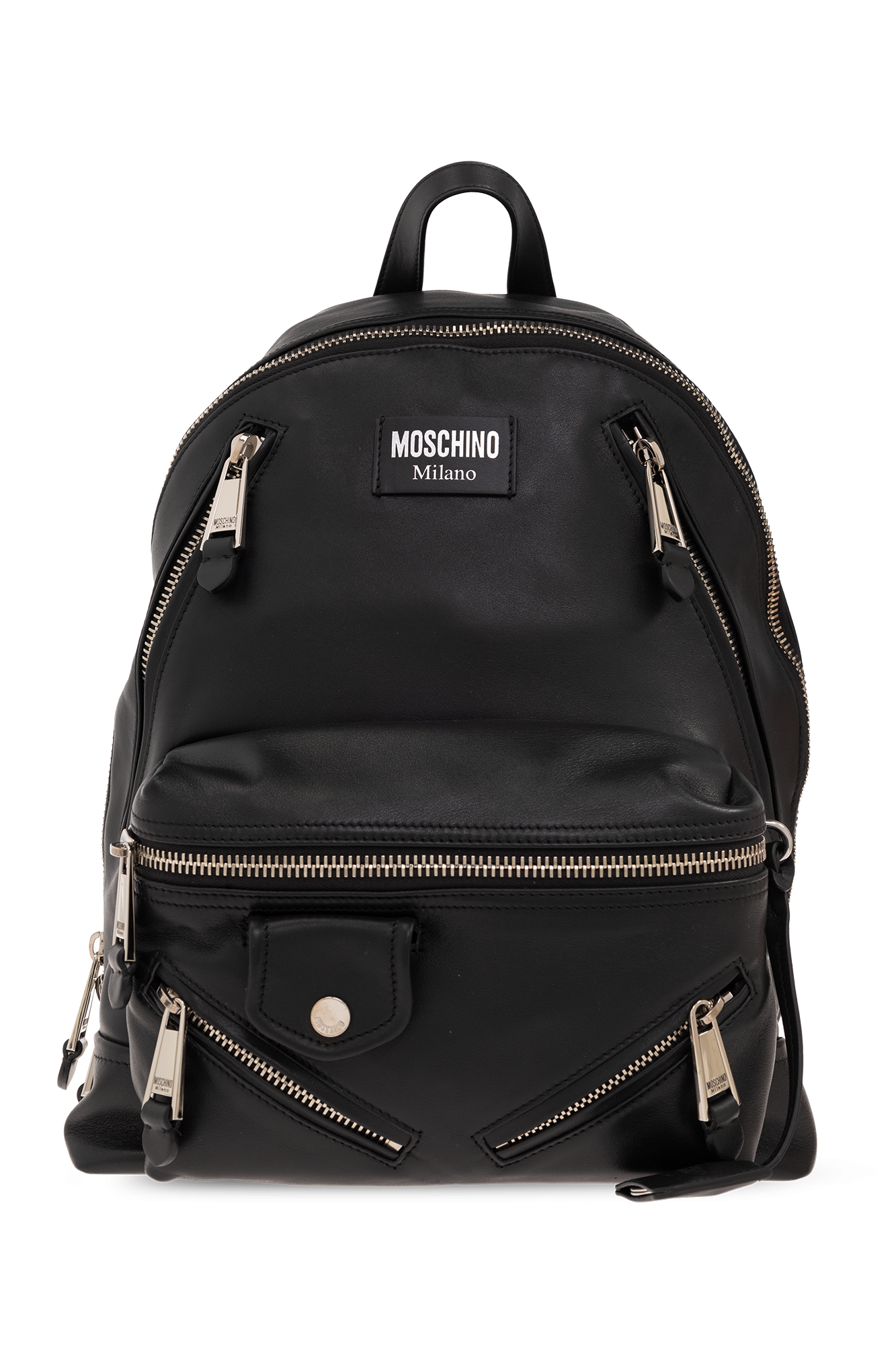 Schwarz Leather backpack Moschino Vitkac Germany